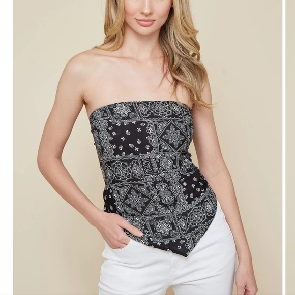 NWT Saints & Hearts Bandana Tube Top One Size - Picture 6 of 8
